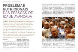PROBLEMAS NUTRICIONAIS DAS PESSOAS DE IDADE AVAN&Ccedil;ADA