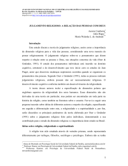 julgamento religioso: a rela&ccedil;&atilde;o das pessoas com deus