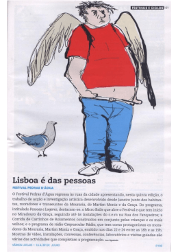 `Lisboa é das Pessoas Festival Pedras d`Água
