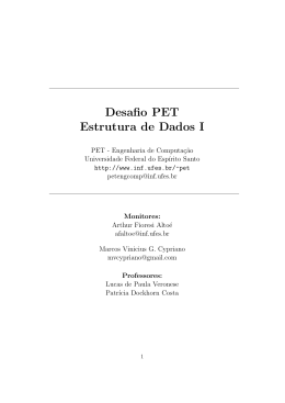 Desafio PET Estrutura de Dados I