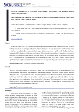 Resumo A bacia do Rio Doce possui uma parcela