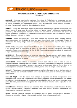 Vocabul&aacute;rio da Alimenta&ccedil;&atilde;o Iterativo