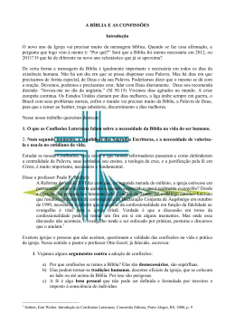 A Bíblia e as Confissões - Igreja Evangélica Luterana Portuguesa