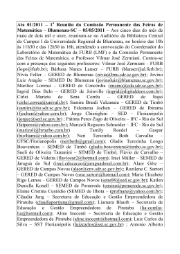 Ata 01/2011 – 1 Reunião da Comissão Permanente das Feiras de