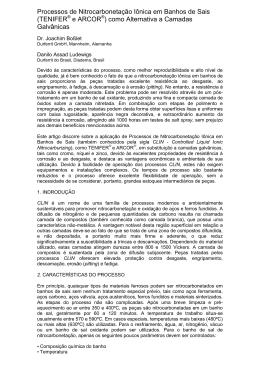 Nitrocarboneta&ccedil;&atilde;o I&ocirc;nica em banho de sais