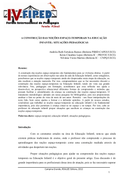 A CONSTRU&Ccedil;&Atilde;O DAS NO&Ccedil;&Otilde;ES ESPA&Ccedil;O
