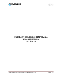 Programa de Redu&ccedil;&atilde;o Tempor&aacute;ria de Carga Hor&aacute;ria
