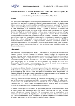 Efeito Dia-da-Semana no Mercado Brasileiro: Uma An&aacute;lise
