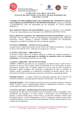 elenco de reivindicações do sest – senat 2014