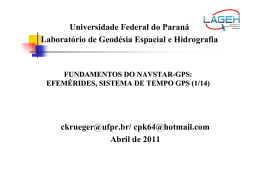 Apresenta&ccedil;&atilde;o de slides 4 - Laborat&oacute;rio de Geod&eacute;sia Espacial e