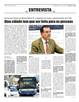 Entrevista Di&aacute;rio do Minho/R&aacute;dio FF a Baptista da Costa - 1