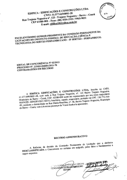 EDIFICA - EDIFICAÇÕES E cONSTRUÇÕES LTDA ,É - IF Sertão-PE