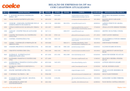 relação de empresas da dt ‐ 044 com cadastros atualizados