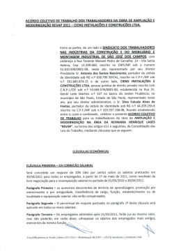 Acordo Coletivo Cieng Instala&ccedil;&otilde;es e Constru&ccedil;&otilde;es Ltda
