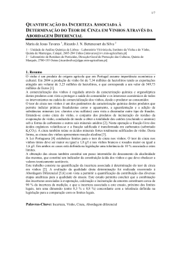 quantifica&ccedil;&atilde;o da incerteza associada &agrave; determina&ccedil;&atilde;o do teor de