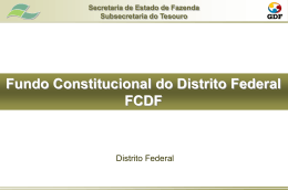 Fundo Constitucional do Distrito Federal FCDF