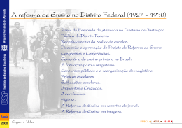 A reforma de Ensino no Distrito Federal (1927