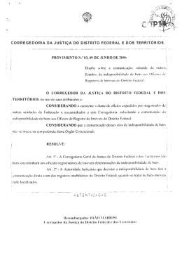 corregedoria da justi&ccedil;a do distrito federal e dos territ&oacute;rios