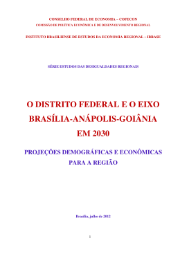 o distrito federal e o eixo brasília-anápolis-goiânia em 2030