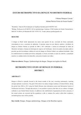 ESTUDO RETROSPECTIVO DA DENGUE NO DISTRITO FEDERAL
