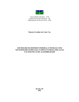 Sociedade do Distrito Federal e pessoas com necessidades