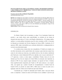 financiamento da educação pública básica do distrito federal