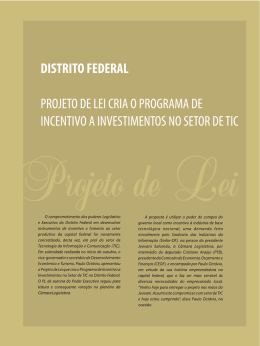DISTRITO FEDERAL - RNTI :: Revista Nacional da Tecnologia da