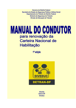 Governo do Distrito Federal Secretaria de Estado de Seguran&ccedil;a