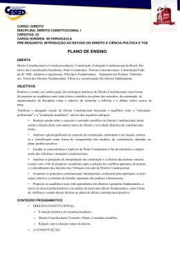 Direito Constitucional I