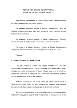 ESTUDO DO DIREITO CONSTITUCIONAL