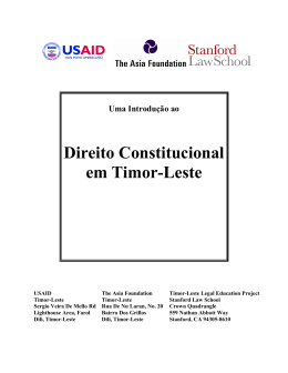 Introdução ao Direito Constitucional em Timor