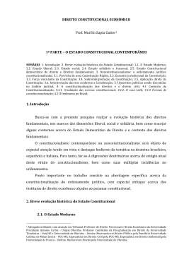 DIREITO CONSTITUCIONAL ECON&Ocirc;MICO Prof. Murillo Sapia