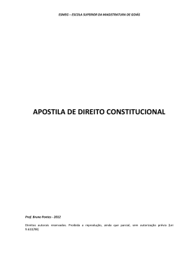 APOSTILA DE DIREITO CONSTITUCIONAL