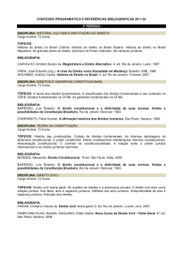 conte&uacute;do program&aacute;tico e refer&ecirc;ncias bibliogr&aacute;ficas 2011.02 3&ordm;