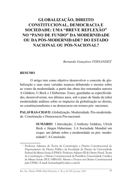globaliza&ccedil;&atilde;o, direito constitucional, democracia e