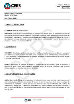 1&ordf; Fase - XII Exame Direito Constitucional Flavia Bahia DIREITO
