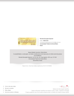 Redalyc.A acessibilidade e a educa&ccedil;&atilde;o: um direito constitucional