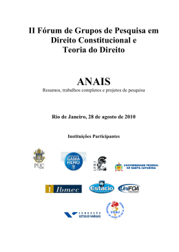 Anais do II F&oacute;rum de Grupos de Pesquisa em Direito Constitucional