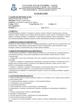 Direito Constitucional I - FASETE