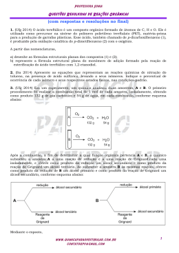 Questões Resolvidas de ReaÇões Orgânicas