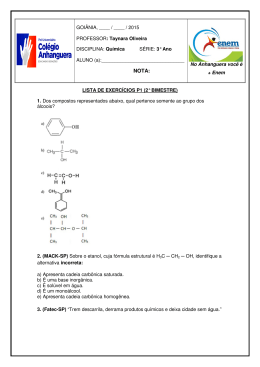 LISTA DE EXERCÍCIOS P1 (2° BIMESTRE) 1. Dos compostos