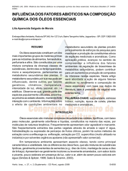 influ&ecirc;ncia dos fatores abi&oacute;ticos na composi&ccedil;&atilde;o qu&iacute;mica dos &oacute;leos