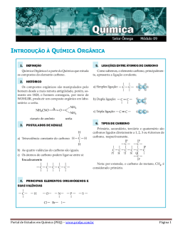 INTRODUÇÃO À QUÍMICA ORGÂNICA