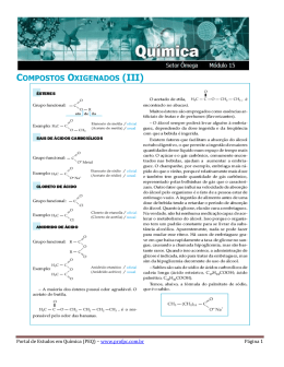 COMPOSTOS OXIGENADOS (III) - Portal de Estudos em Química