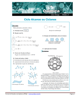 Ciclo Alcanos ou Ciclanos - Portal de Estudos em Química