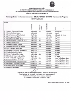 edital nº 40/2015 – inscrições após recurso