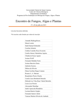 PDF - I Encontro de Fungos, Algas e Plantas
