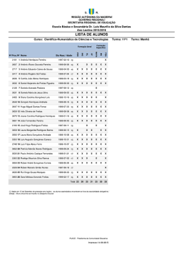 Lista de alunos