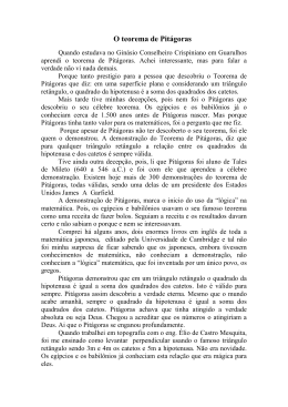39 - O teorema de Pit&aacute;goras