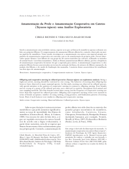 0_SUMARIO V5N2.p65 - Sociedade Brasileira de Etologia